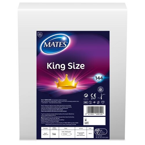 Kondom Mates King Size Bredere Fit