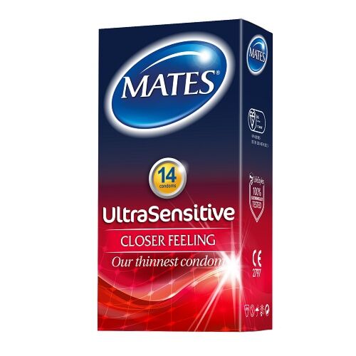 Kondom Mates Ultra Sensitive 14 Pack - Ekstra tynn