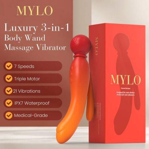 Wand Vibrator MYLO 3-i-1 med tre motorer