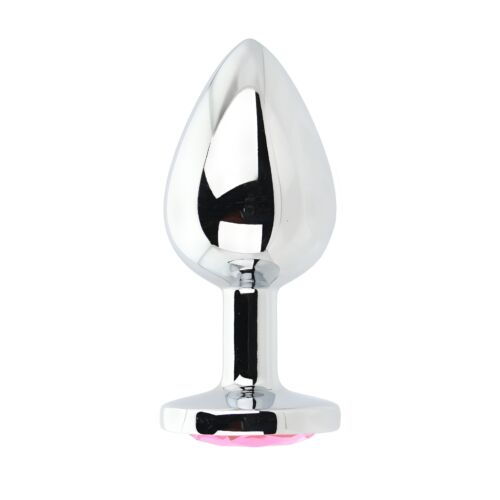 Buttplug Toosh Metal Large med juveler Rosa