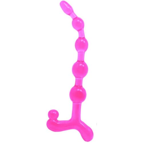 Anal leketøy BAILE BENDY TWIST PINK med fleksible perler