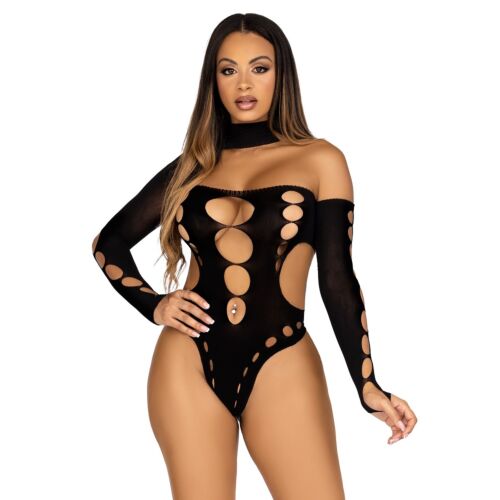 Body Leg Avenue Cut Out Bodysuit med thong bak
