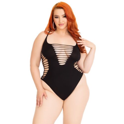 Teddies Leg Avenue Shredded Thong Bodysuit