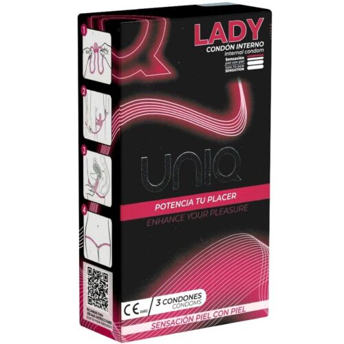 Kondom UNIQ Lady uten latex med strømpeholder