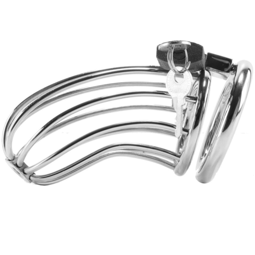 Kjønn leketøy METAL HARD Bird Chastity Ring Cage