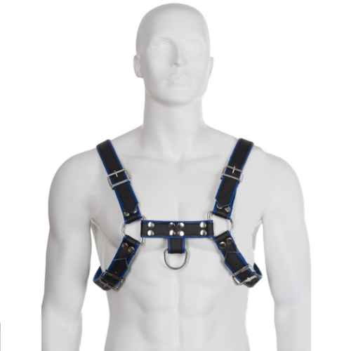 Harness Leather Body Bulldog med justerbare remmer