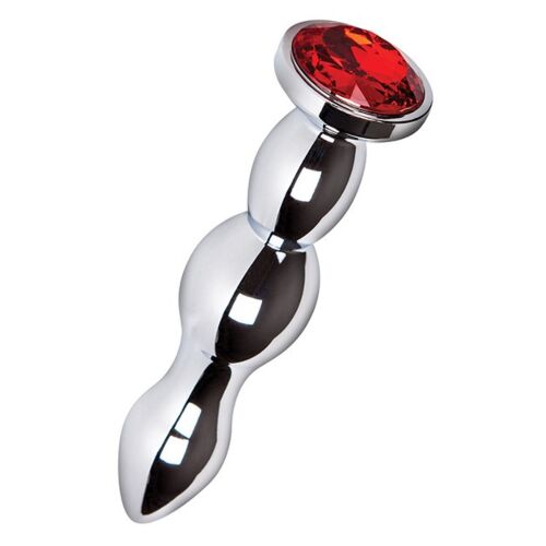 Metalplug S Pleasures BOA med rød diamant