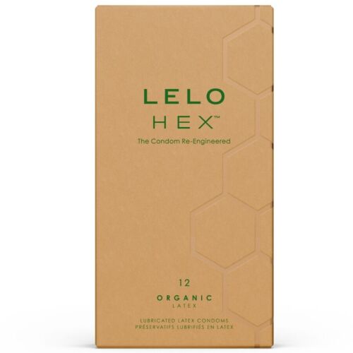 Kondomer Lelo HEX Organic 12 Pakke med mikrohexagonal design