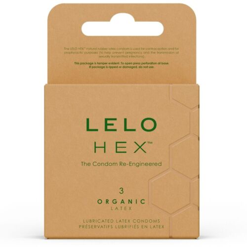 Kondom Lelo HEX Organic 3 Pack med mikroskumdesign