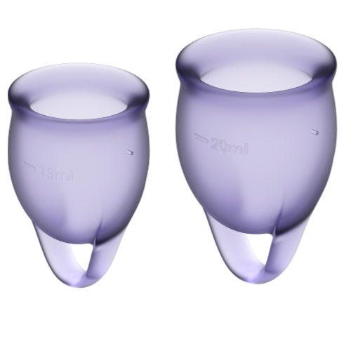 Menstruasjonskopp Satisfyer Feel Confident Sett 15 og 20 ml