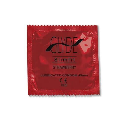 Kondom Glyde Vegan Condoms Ultra Slimfit med jordbærsmak
