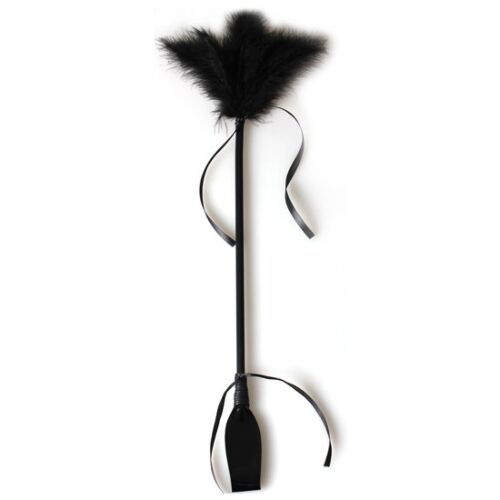 Tickler SECRETPLAY Black Whip & Feather for sensuell massasje