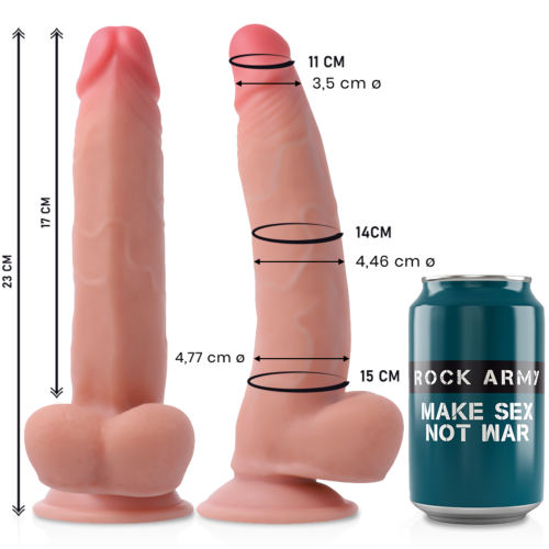Dildo ROCK ARMY Dual Density Leopard 23 cm