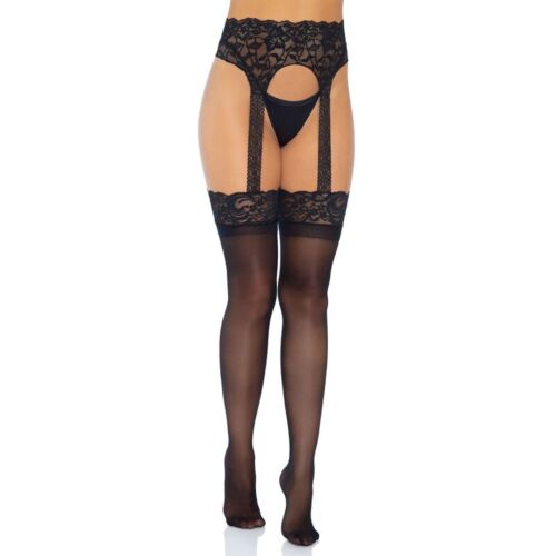 Babydoll Leg Avenue Opaque Garterbelt med blonder