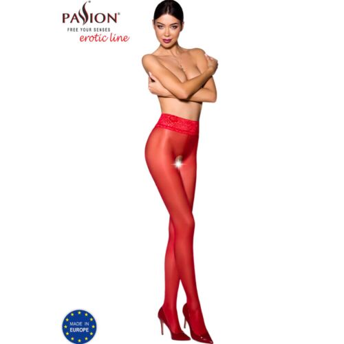 Tights Passion Woman Garter & Stock 008 med åpningsdesign