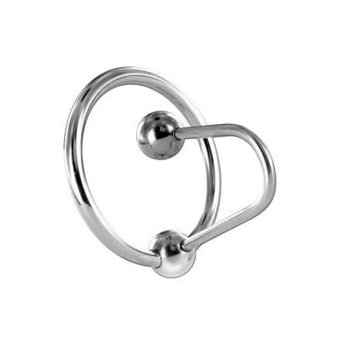 BDSM Anal Plug METAL HARD med Glans Ring