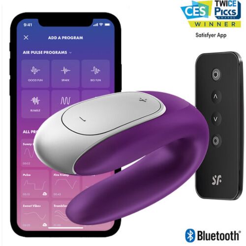 Vibratør SATISFYER DOUBLE FUN med fjernkontroll