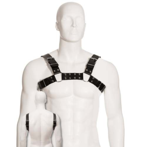 Harness Leather Body - Black Bull Dog Harness