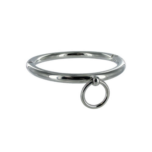 BDSM Halskjede METAL HARD med ring 18cm