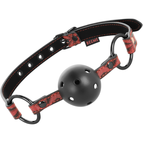 Bondage Gag BEGME RED EDITION med pustehull