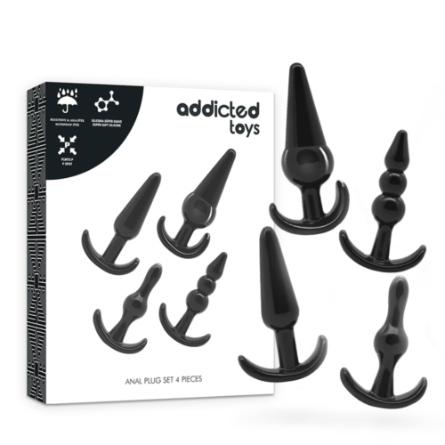 BDSM Anal Plug Set 4 Addicted Toys med variasjon