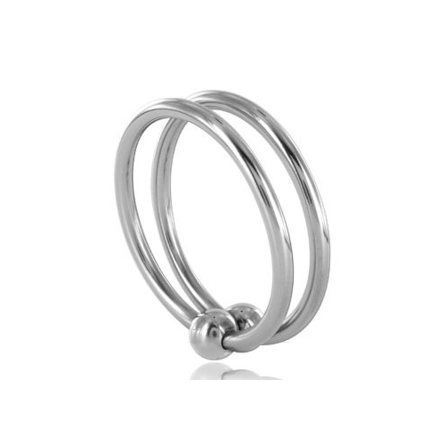 Dobbelt penisring METAL HARD 28MM - Forsterker orgasme og ereksjon