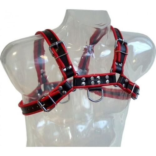 Harnes LEATHER BODY Chain Harness III med justerbare stropper