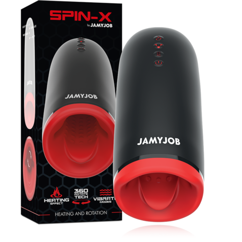 Masturbator JAMYJOB SPIN-X med oppvarming og rotasjon