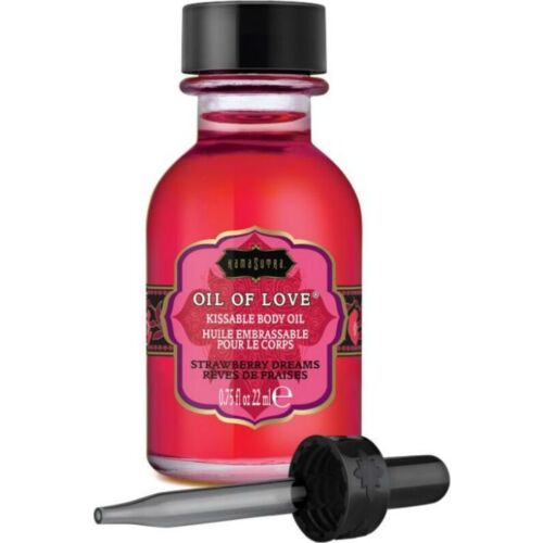 Kamasutra Olje - Jordbær 22 ML med varmende effekt