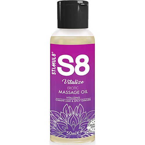 Massasjeolje STIMUL8 S8 VITALIZE med lime