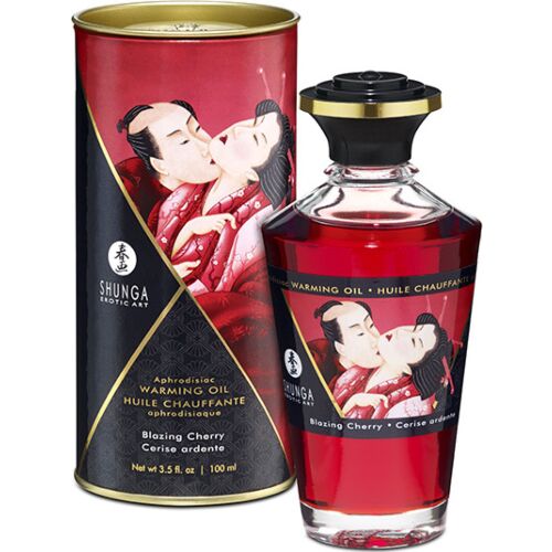 Massasjeolje SHUNGA Heat Effect Kirsebær 100 ml