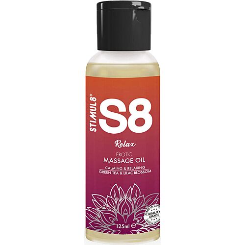 Massasjeolje STIMUL8 S8 RELAX Grønn Te 125 ml