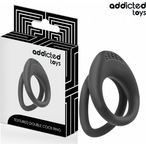 Dobbelt teksturert penisring Addicted Toys