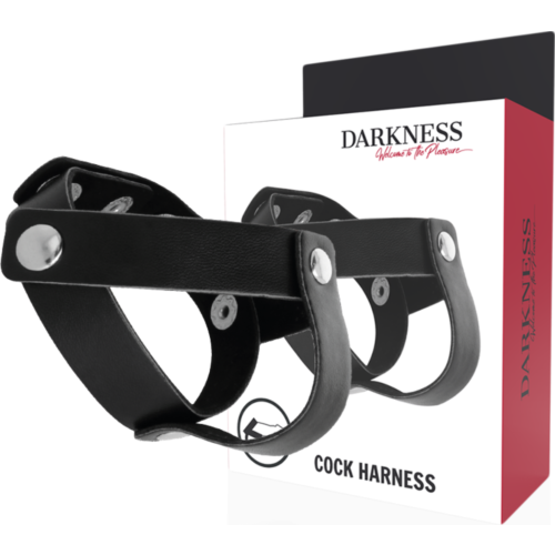 Cock Ring DARKNESS - Lær ring for penis og testikler