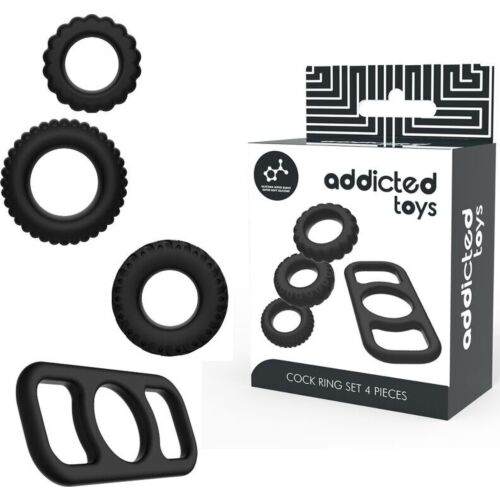 Cock ring sett Addicted Toys 4 deler