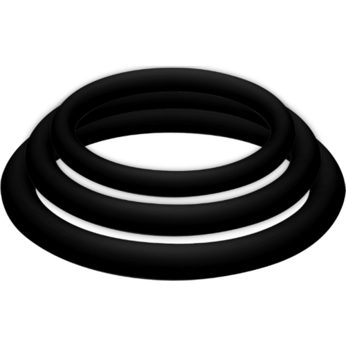 Cock Rings JOYDIVISION POTENZDUO - PLUS 3 BLACK RINGS SET