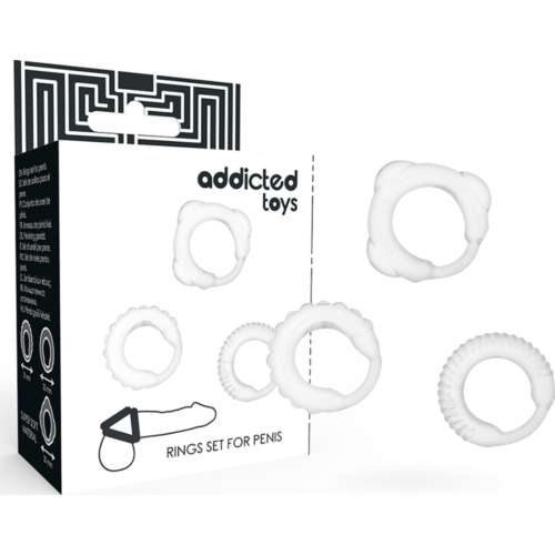 Cock Ring ADDICTED TOYS C-RING SET CLEAR