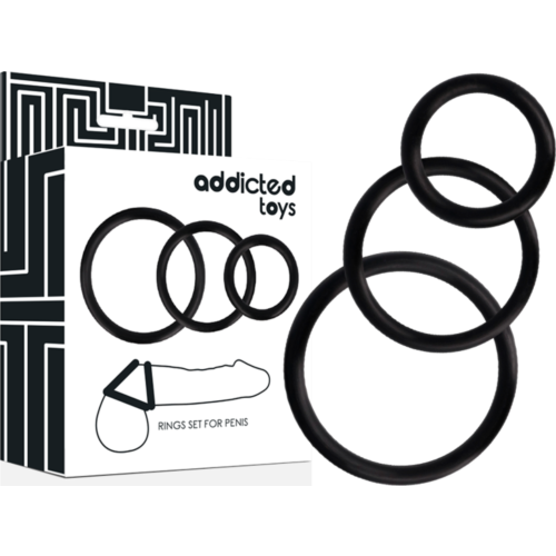 Ringsett for Penis Addicted Toys - 3 elastiske ringer