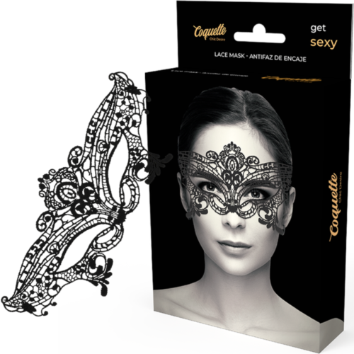 Venetianske masker Coquette Accessories Lace Mask Black