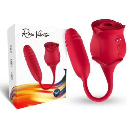 ARMONY Roseknight klitorissuger og vibrator i rødt