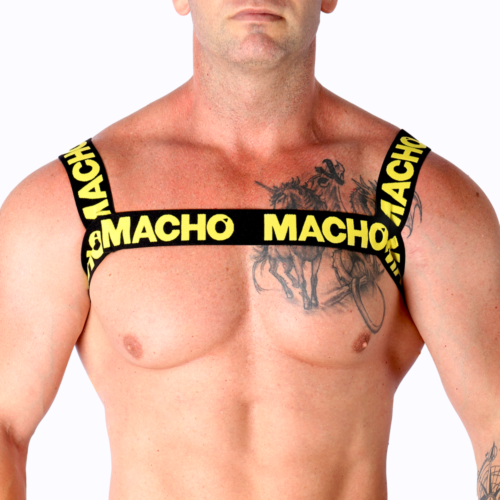 Dobbelt Arnés MACHO - Gult