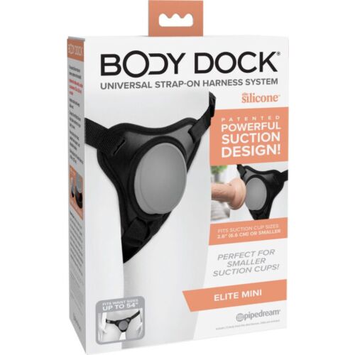 Arnés PIPEDREAMS Body Dock Elite Mini med sugefunksjon