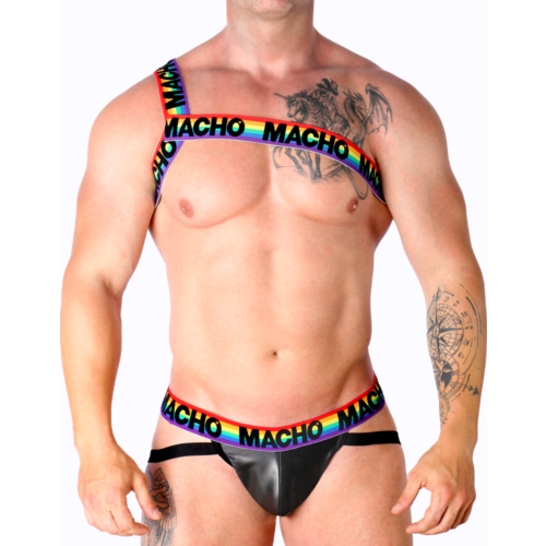 Arnés MACHO UNDERWEAR Roman Harness Pride L/XL