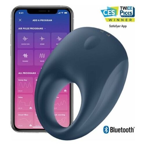 Cock Ring SATISFYER STRONG ONE CONNECT APP med dyp vibrasjon