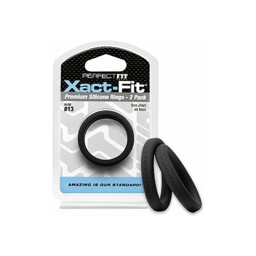 Xact-fit pakke med 2 silikonringer 13,6cm - svart