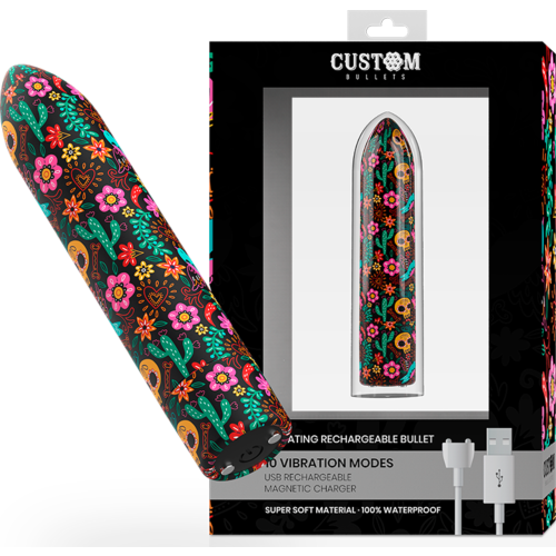 Vibratoren CUSTOM BULLETS Skull med 10 intensiteter