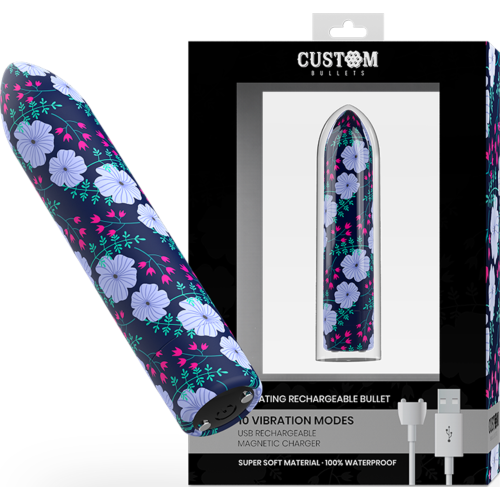 Vibrerende Bullet CUSTOM BULLETS Spring Magnetic med 10 moduser