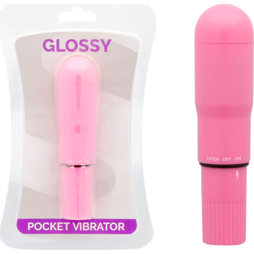 Vibrator GLOSSY Pocket Vibrator Deep Rose