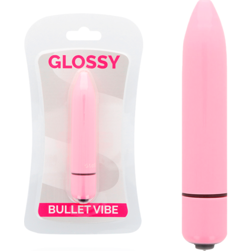 Vibrator GLOSSY THIN VIBE DEEP ROSE med stille drift