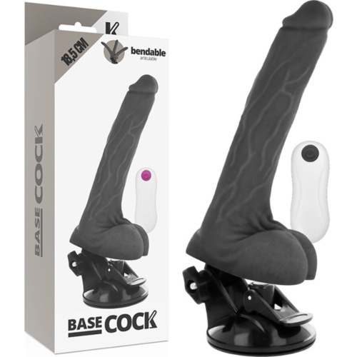 Dildo BASECOCK - REALISTISK FLEKSIBEL FJERNKONTROLL 18.5 CM